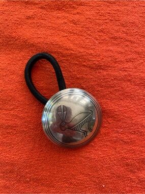 Vintage Silver Bird-Engraved Men's Hair Tie
